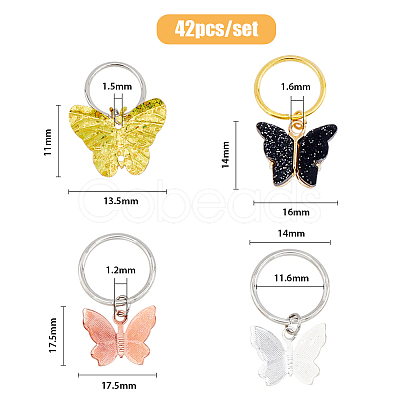 Butterfly Theme DIY Hair Accessories Set PALLOY-PH01477-1