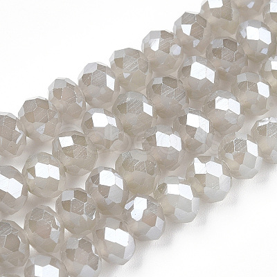 Electroplate Glass Beads Strands EGLA-A034-J6mm-A15-1