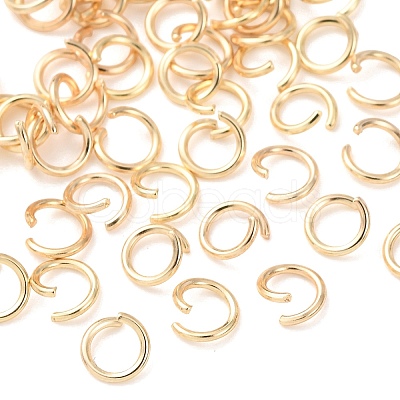 Brass Open Jump Rings KK-G604-08G-17-1