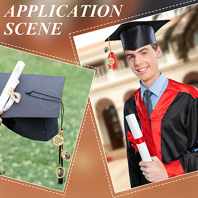 DIY Alloy Graduation Cap Pendant Decoration Making Kits HJEW-UN00050-1
