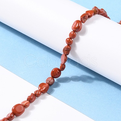 Natural Red Jasper Nuggets Beads Strand G-G018-21-1