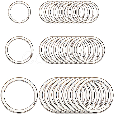 30Pcs 3 Styles Iron Split Rings IFIN-SP0001-19P-1