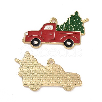 Christmas Theme Rack Plating Alloy Enamel Pendants PALLOY-O109-16LG-1