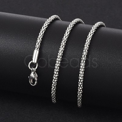 Tarnish Resistant 304 Stainless Steel Popcorn Chain Necklaces NJEW-J032-22P-1