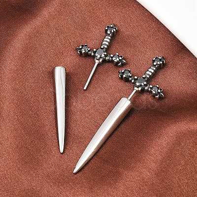 316 Surgical Stainless Stud Earrings EJEW-C160-18-1