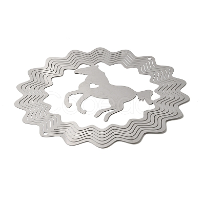 201 Stainless Steel 3D Rotating Hanging Wind Spinner STAS-C166-01E-P-1