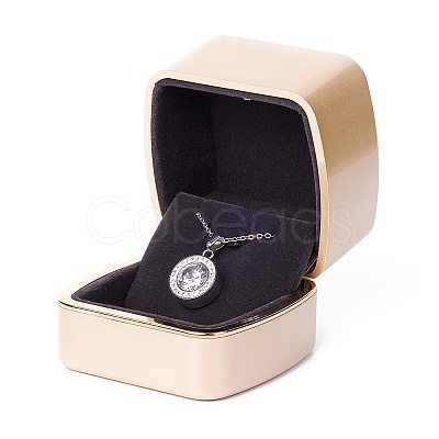 Square Plastic Jewelry Pendant Boxes OBOX-F005-02C-1