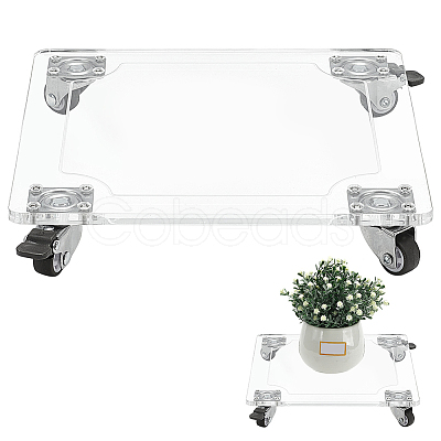 Acrylic Holder Tray for Planter Pots AJEW-WH0166-23C-1