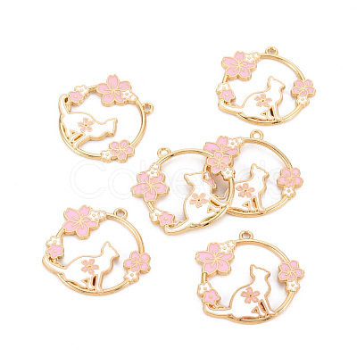Eco-Friendly Alloy Enamel Pendants ENAM-T011-60-NR-1