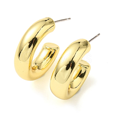 Brass Stud Earrings EJEW-F244-02G-1