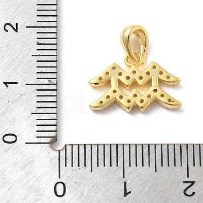925 Sterling Silver Micro Pave Clear Cubic Zirconia Pendants STER-Z012-06G-06-1