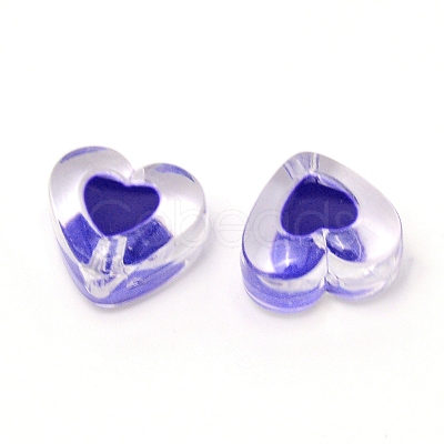 Transparent Clear Enamel Acrylic Beads ACRC-CJC0001-01E-1