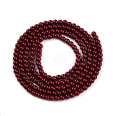 Baking Paint Pearlized Glass Pearl Bead Strands HY-N002-2mm-A13-1