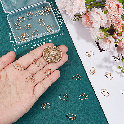 30Pcs Brass Earring Hooks KK-BBC0011-93-1
