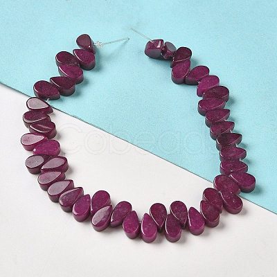 Natural White Jade Beads Strands G-B064-B55-1