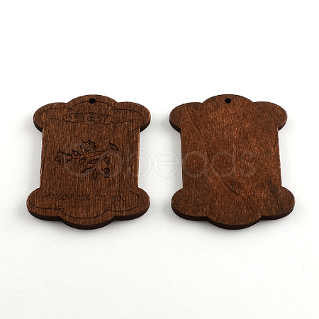Dyed Rectangle Wood Pendants WOOD-R240-14-1