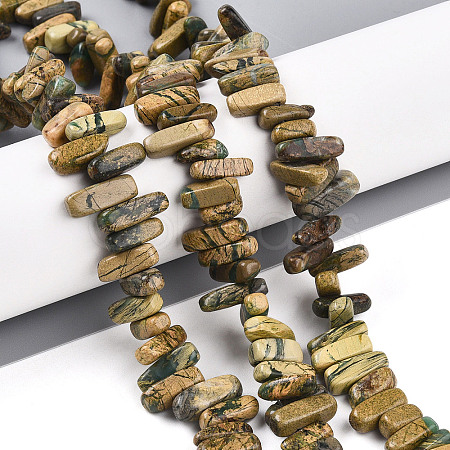 Natural Verdite Stone Beads Strands G-T140-66-1