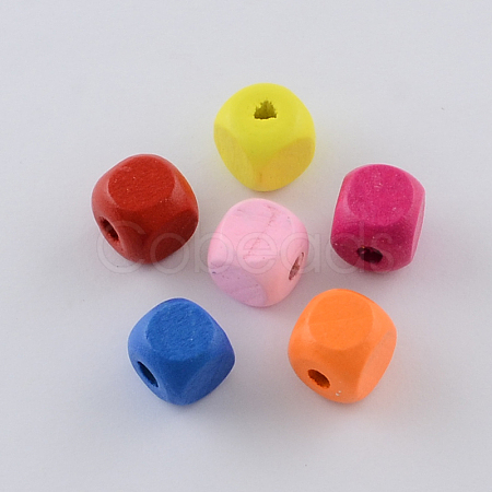 Dyed Natural Wood Beads WOOD-R249-062-1