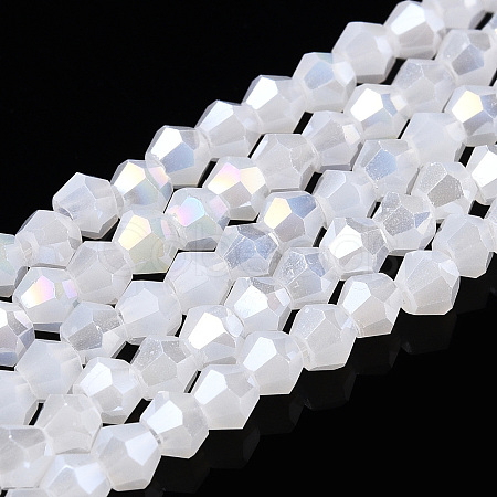 Imitation Jade Electroplate Glass Beads Strands EGLA-A039-J2mm-B06-1