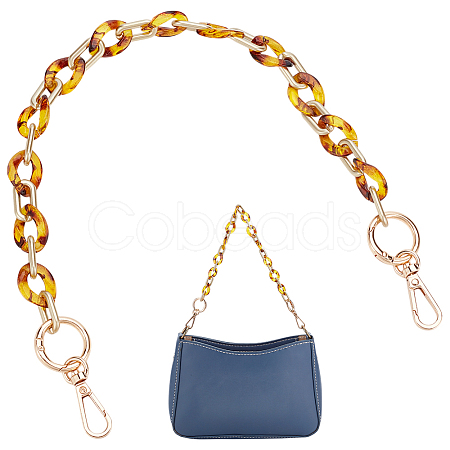Oval Acrylic & Plastic Chains Bag Extender Chains HJEW-UN00040-1