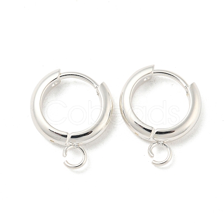 201 Stainless Steel Huggie Hoop Earring Findings STAS-P283-01X-S-1