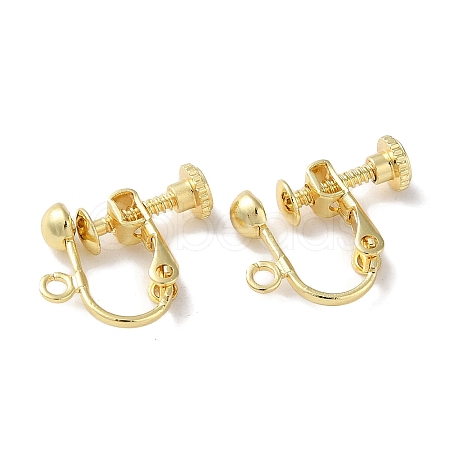 Rack Plating Brass Stud Earring Settings KK-F090-13LG-1
