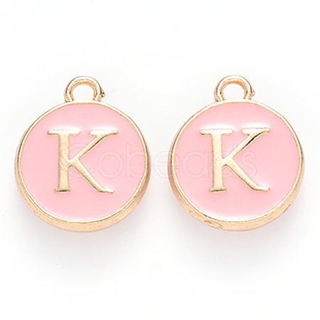 Golden Plated Alloy Enamel Charms ENAM-S118-07K-1