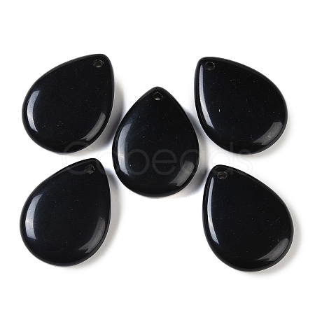 Natural Obsidian Pendants G-G115-02H-1
