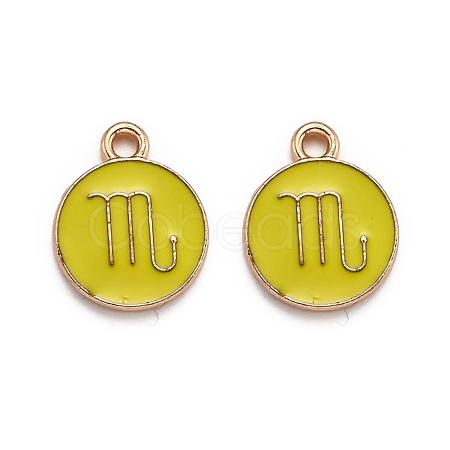 Alloy Enamel Pendants ENAM-S124-01B-14L-1