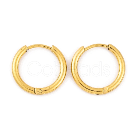 Ion Plating(IP) Round Ring 304 Stainless Steel Hoop Earrings for Women EJEW-G388-02C-G-1
