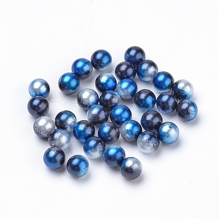 Rainbow Acrylic Imitation Pearl Beads OACR-R065-3mm-A11-1