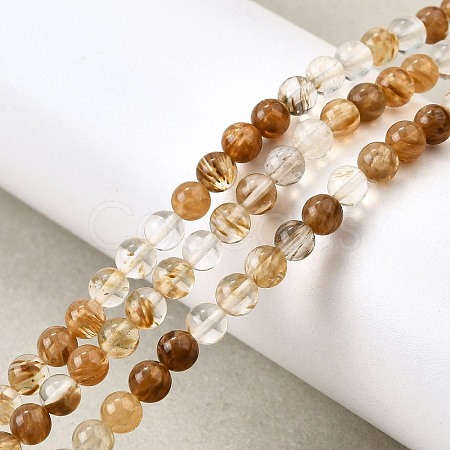 Watermelon Stone Glass Beads Strands G-L621-B03-6mm-1