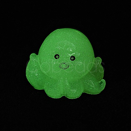 Luminous Resin Octopus Display Decoration RESI-WH0038-09D-1