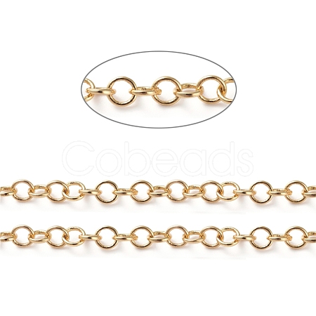 3.28 Feet Soldered Brass Rolo Chains X-CHC-G005-07G-1
