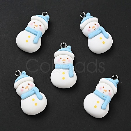 Christmas Opaque Resin Pendants LS-RESI-G043-A02-1