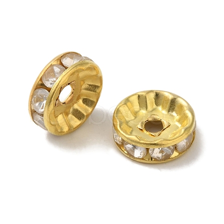 Brass Grade B Rhinestone Spacer Beads RSB039-B01G-1