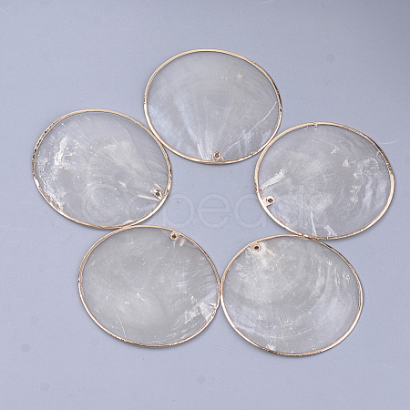 Natural Capiz Shell Big Pendants SHEL-S274-89-1