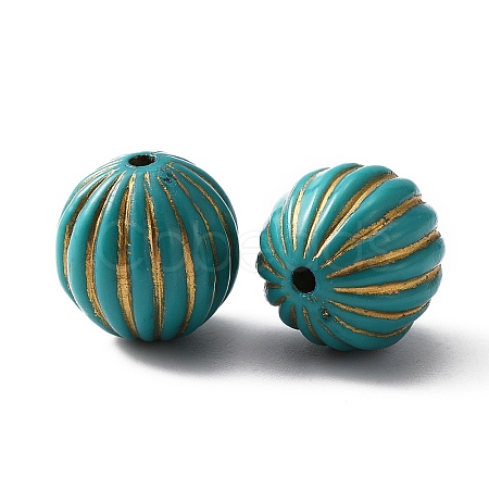 Plating Acrylic Beads KY-WH0046-04E-1