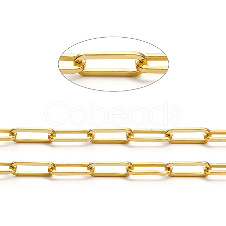 Brass Paperclip Chains CHC-L044-01A-G-1