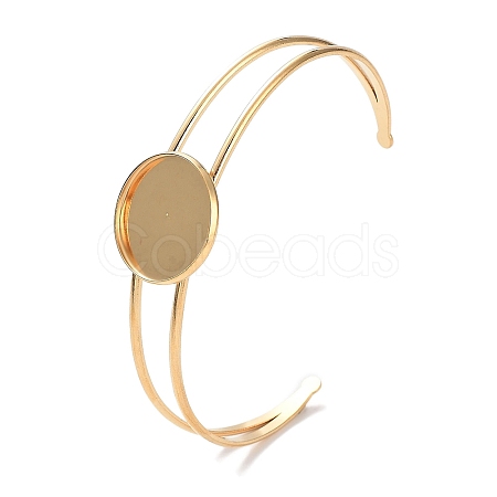 Ion Plating(IP) 304 Stainless Steel Bracelets Setting Making LS-BJEW-B090-03D-G-1