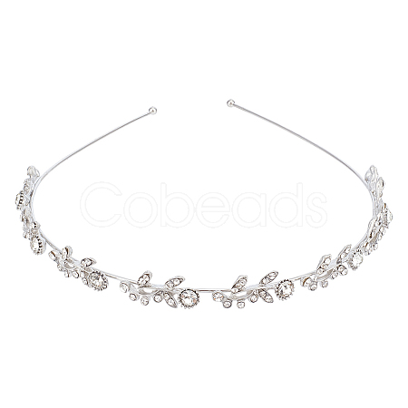 Alloy with Rhinestone Hair Bands for Women Girls AJEW-WH0609-316P-1