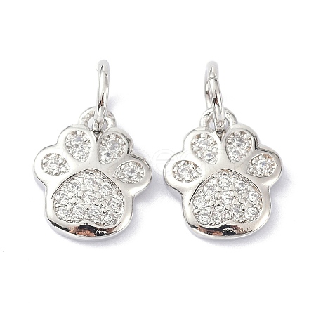 Brass Micro Pave Cubic Zirconia Charms LS-ZIRC-C022-22P-1