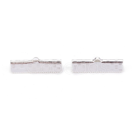 304 Stainless Steel Ribbon Crimp Ends STAS-P249-29A-S-1
