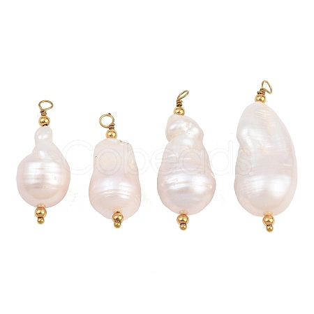 Natural Baroque Keshi Pearl Pendants PA-CBA0A45-06G-1