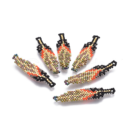 MIYUKI & TOHO Handmade Japanese Seed Beads Pendants SEED-A027-C03-1