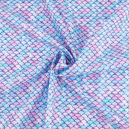 Fishscale Pattern Polyester Fabrics DIY-WH0292-79A-1