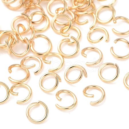 Brass Open Jump Rings KK-G604-08G-17-1