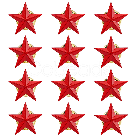 12Pcs Star Alloy Lapel Pin Backs for Backpack Clothes JEWB-FH0003-07B-1