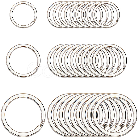 30Pcs 3 Styles Iron Split Rings IFIN-SP0001-19P-1