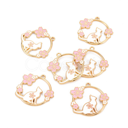 Eco-Friendly Alloy Enamel Pendants ENAM-T011-60-NR-1